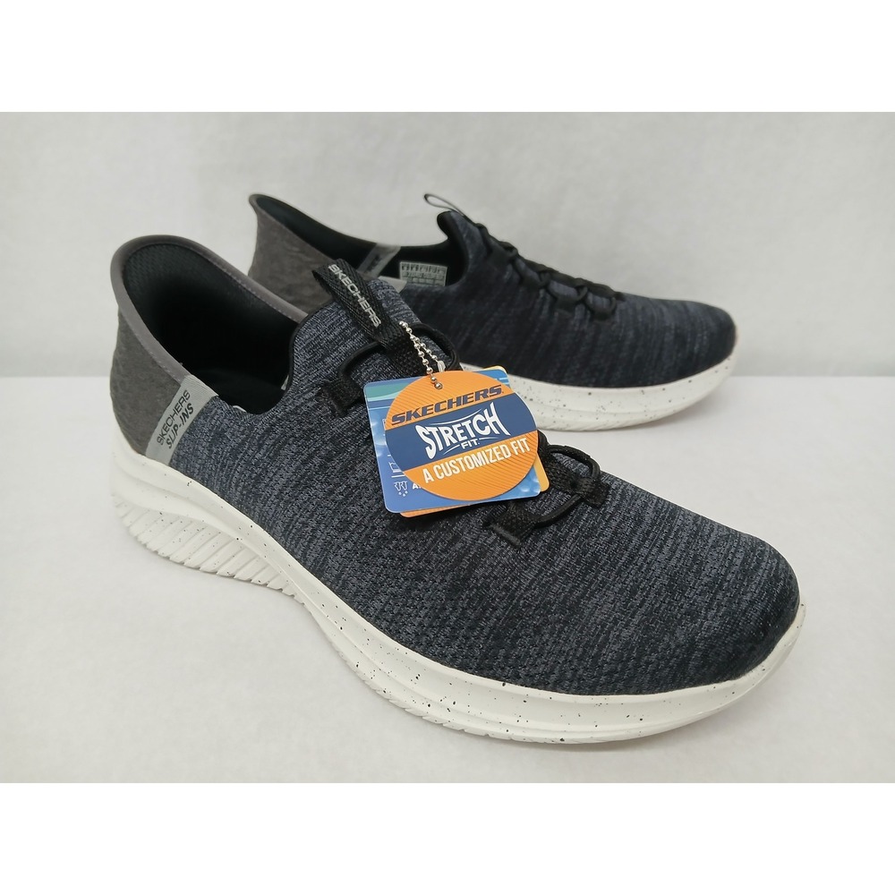 Skechers Men's Ultra Flex 3.0 Right‎ Away Slip On Shoes 232452 Black Gray Sz 9